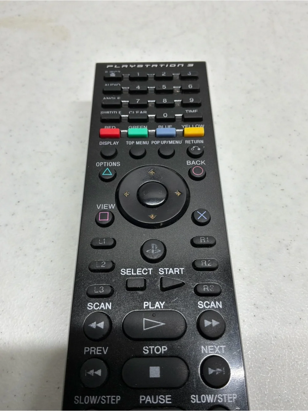 Sony Black BD PlayStation Bluetooth Remote with Color Function Buttons